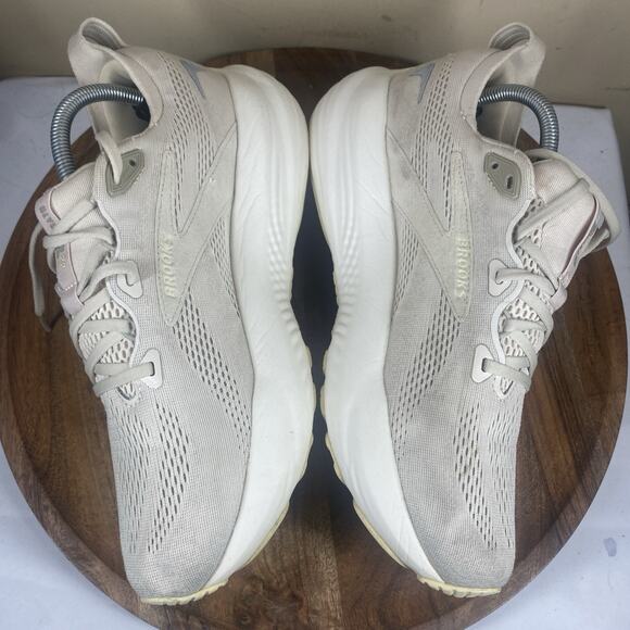 Brooks Glycerin 22 Almond Peach London Fog Womens White Size 11 Running Shoes - Picture 5 of 10
